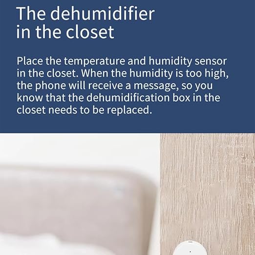 Haozee Zigbee Temperature and Humidity Sensor, Pack of 3, ZigBee Hub Required, for Remote Monitoring and Home Automation, Compatible with Home Assistant Zigbee2mqtt