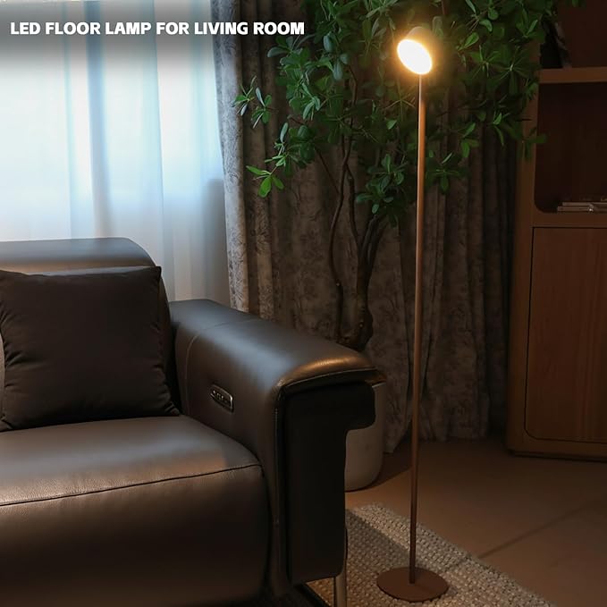 4-in-1 LED Floor Lamp with Detachable Magnetic Head - Adjustable Height Standing Lamp & Table Lamp, Portable Night Light for Bedroom, Reading, Nursing, Non-Disturbing Sleep Aid(Taupe)