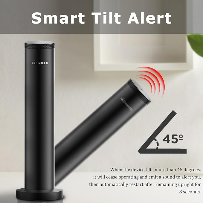 Wireless Hotel Scent Diffuser-Cordless Rechargeable Diffuser for Whole House- Scent Air Machine for Home -App Bluetooth Control - Waterless Essential Oil Diffuser for Large Room, Studio Office -Black