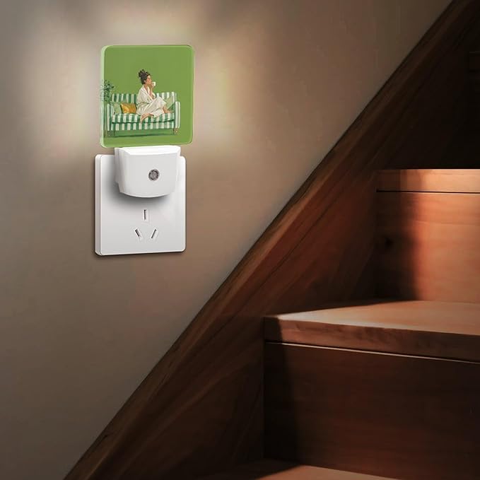Night Lights Plug Into Wall, Elegant Interior LED Smart Light Sensor Night Light Auto Dusk to Dawn for Hallway, Bedroom, Bathroom, Stairway