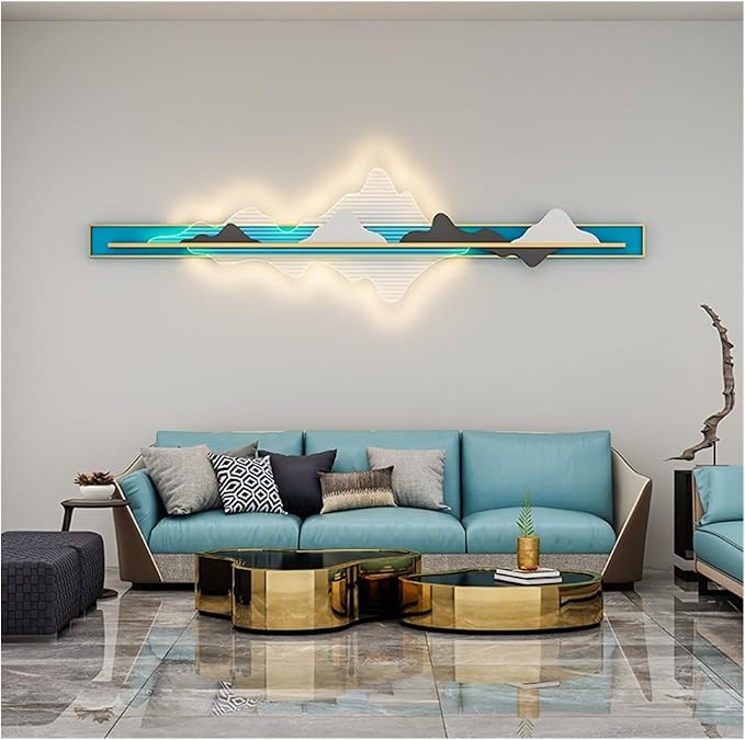 Chinese Style Wall Lamp, Modern Simple Zen Sunrise Atmosphere, Sofa Background Decoration, Painting Ligh, Chaner