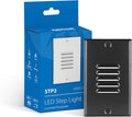 STP2 Vertical Louvered Black LED Step Light with Photocell (STP2L120VBKPC)
