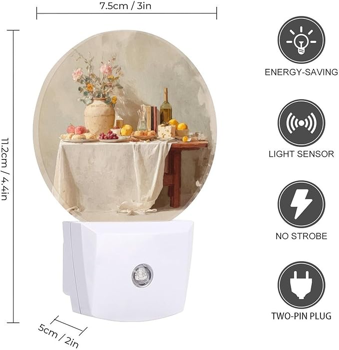 Plug in Night Light with LED & Smart Light Sensor, The Ideal Home Auto-On/Off Night Lights Plug Into Wall for Bedroom, Bathroom, Hallway, Stairway