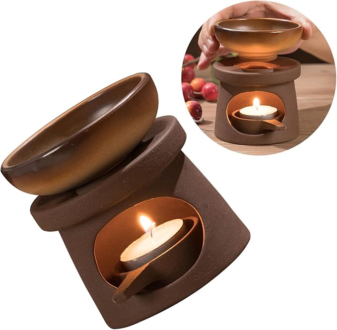 Large Capacity Essential Oil Burners Melter Aromatherapies Diffuser and Tealight Holder Set for Home Office Decors