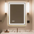 24"X32" LED Bathroom Mirror with Lights, Mirror for Bathroom Wall with Frontlit and Backlit, IP54 Enhanced Anti-Fog, Bathroom Vanity Mirror 3 Colors Dimmable CRI>90 Double Lights, HD Tempered Glass