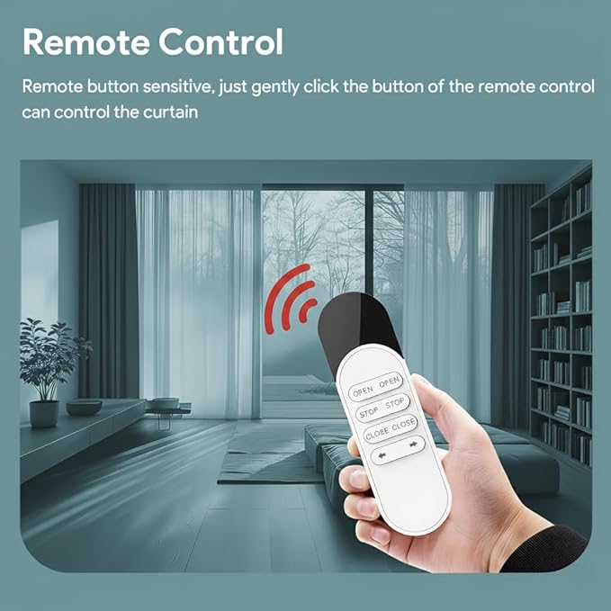 Dual Motor WiFi Smart Curtain Track System, Ripple Fold Electric Drapery Rods, Independent Left Right Control Day Night Curtains, Compatible with Alexa & Google Home (6 meters (236.2 inches))