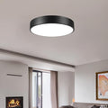 Matte Black Flush Mount Ceiling Light, 3000-5000K 13inch Modern Bedroom Lighting Fixtures Ceiling Mount, Dimmable Overhead Led Light Fixture for Hallway Bathroom Stairwell, ETL Listed