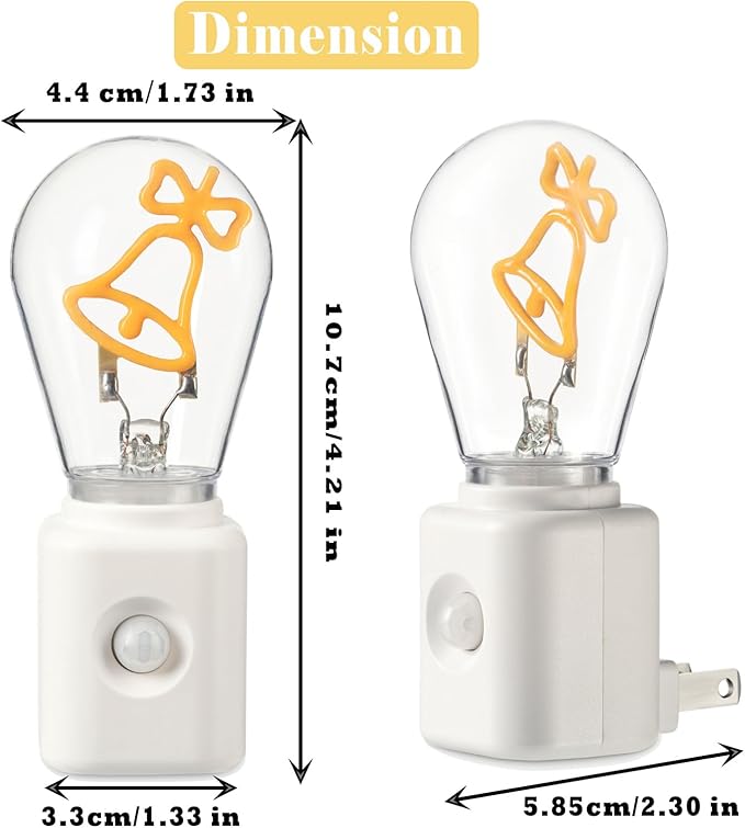 LED Night Light Lamp with Smart Sensor Dusk to Dawn Sensor, Motion Activated, Warm Light, 1W Plug-in, 1 Pack
