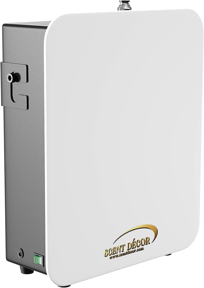 |Large Area Commercial HVAC Scent Delivery System, Wall-Mounted, Waterless, Aromatherapy Fragrance/Essential Oil Aroma Scent Diffuser – 1000ml Bottle White