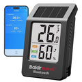 BaldrTherm Bluetooth Thermometer Wireless, Smart Thermometer with App Control, 200ft Coverage, Offline Storage, Trend Charts, Real-Time Alerts for Home, Pet Cage, Indoor/Outdoor Use, Black, 1pack