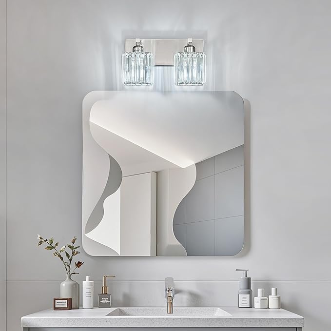 BubbleGlassBallWallSconcesBathroomLightFixturedFinish,3-LightRibbedGlobesLamps,WallMountedVanityLightFixtureforBedsideStairwayHallwayPorch
