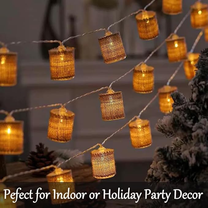 Fielegen 2 Meter 10 LED Retro String Lights Battery Operated Indoor Bedroom Vintage Themed Decorative Fairy Lights for Home Garden Wedding Birthday Party Decor Festival Atmosphere Lights (Warm White)