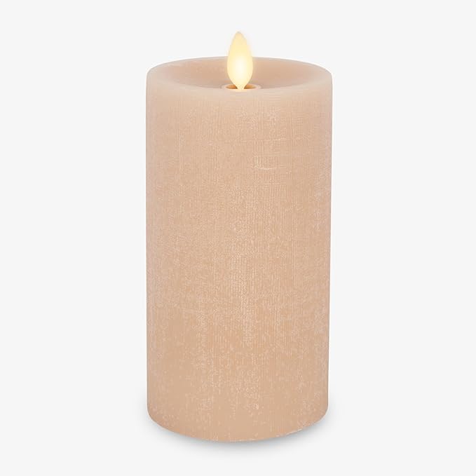 Luminara - Flameless LED Battery Operated Flickering Pillar Candles - Irish Cream - Pack of 1-3x6.5 - Realistic Moving Flame Real Wax Indoor/Outdoor