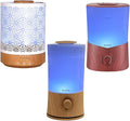 BlueHills Premium Set of Three Large 2500 ML, 2000 ML, and 3000 ML XL Essential Oil Diffusers Humidifier Combo for Large Room Home with Décor LED Lights Great Gift – Wood Grain and Dark Wood Grain