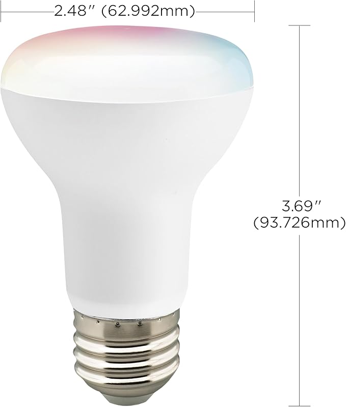 Satco S11283 Starfish WiFi-Control R20 LED Color-Changing and Tunable White Smart Light Bulb, 6 Watts, 2700K-5000K