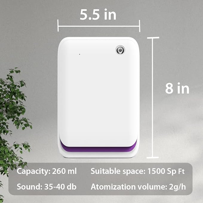 Smart Scent Air Machine for Home 1500 Sq. Ft Coverage Waterless Essential Oil Diffuser with Smart Cold Air Tech, Bluetooth Hotel Collection Diffuser for Home, Hotel, Spa, Office
