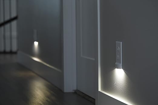 SnapPower 3 Pack MotionLight [for Décor Outlets] - Motion Detecting LED Night Lights Built-in to Wall Plate - Bright/Dim/Off Options - Auto On/Off Sensor - (Décor, Black)