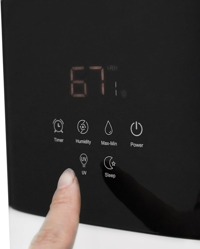 8L Smart Humidifier for Bedroom Large Room, Ultrasonic Humidifier with Remote Control Timer and Humidity Settings, Essential Oil Tray and Quiet Operation for Home Office