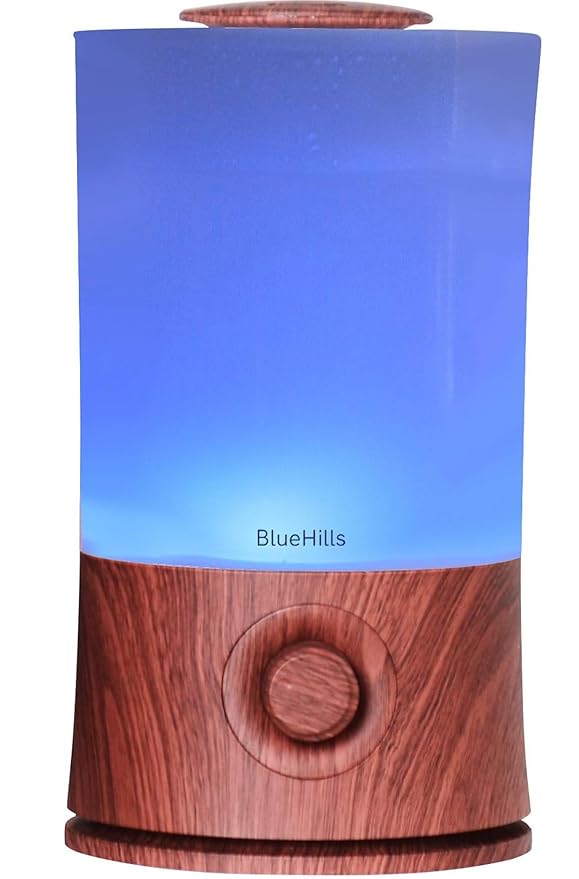 BlueHills Premium Set of Two Large 4000 ML and 2000 ML XL Essential Oil Diffusers Humidifier Combo for Large Room Home with Décor LED Lights Great Gift – Value Pack of Wood Grain and Dark Wood Grain.