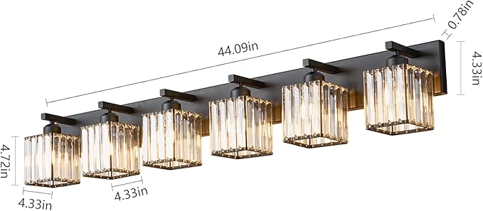 19.5" KnurledBrassWallSconcesSetof2,BronzeBathroomVanityLightFixtureswithWaterRipplesGlassTube,ModernLampforBedroom,LivingRoom,Hallway,Staise,Mirror,Kitchen