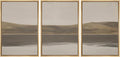 wall26 Framed Canvas Print Wall Art Set Minimal Horizon Landscape in Calm Neutral Shades Illustrations Modern Art Decorative Multicolor for Living Room, Bedroom, Office - 16"x24"x3 NATURAL