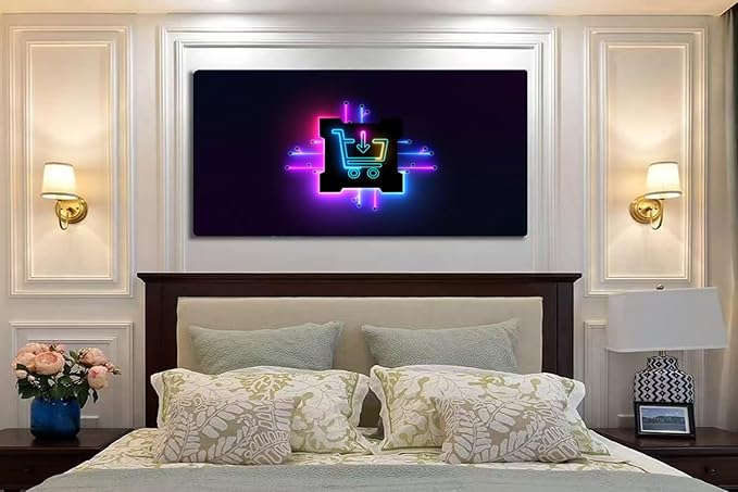 Wibinuki Wall Art Wall Decor Wall Paintings Online shopping on circuit board for Living Room Bedroom Bathroom Home Decor Can Be Hung Directly 20"x 40"