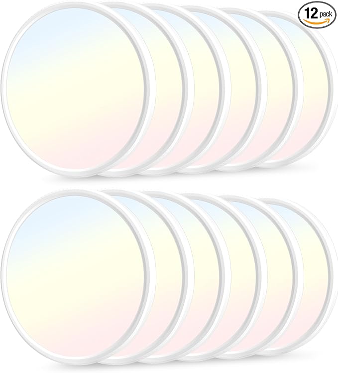 hunhun 12 Pack 3200lm LED Flush Mount Ceiling Light 28W 12 Inch 5CCT Adjustable Super Slim 0.87 inch led Ceiling Light Fixture Round Ceiling Lamp for Bedroom Living Room Kitchen Laundry White