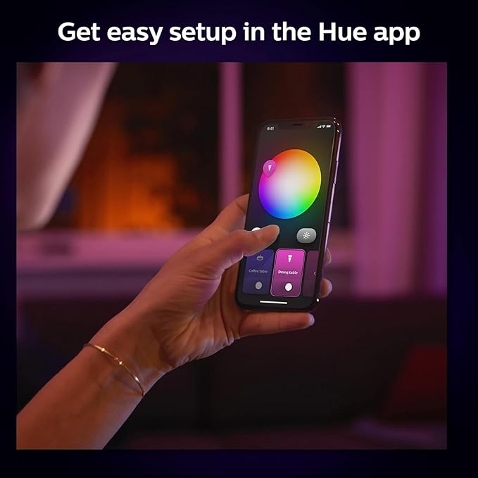 Philips Hue Smart Slim 5/6 Inch LED Recessed Light - White and Color Ambiance - 6 Pack - 1200LM - Indoor Ceiling - Control with Hue App - Works with Voice Assistants