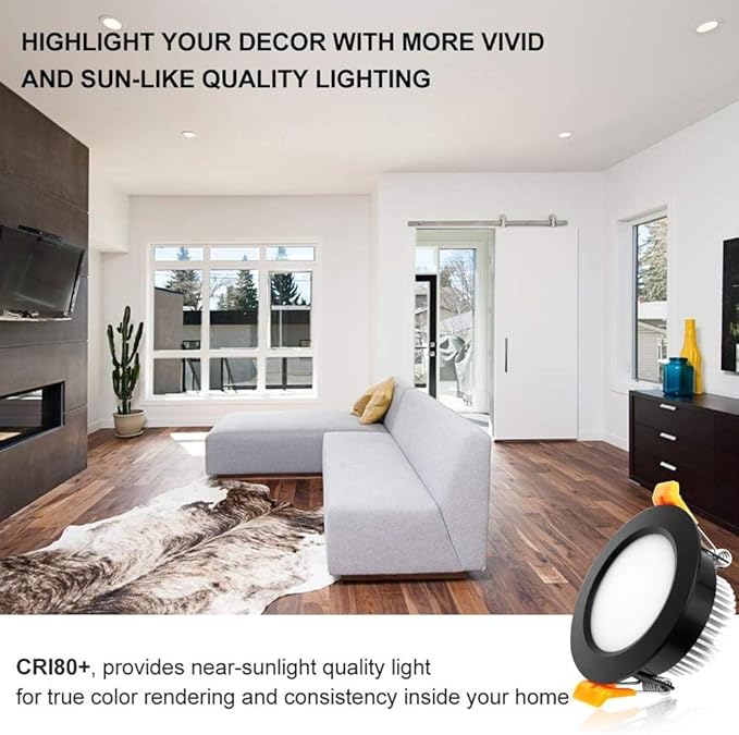 YGS-Tech 2 Inch LED Recessed Lighting, Dimmable Downlight 3W(35W Halogen Equivalent), CRI80, 2700K Ultra Warm White Ceiling Light with LED Driver (16 Pack)