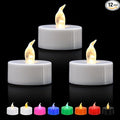 KOABY 12/24/50/100/200/400 Pack LED Tea Lights, Flickering Warm White Lights, Battery Operated