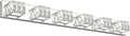 ZUZITO Modern Bathroom Light Fixtures - LED Crystal Vanity Lights Over Mirror - Chrome 6 Lights Bathroom Wall Light Cool White Light 6000K