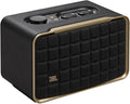 JBL Authentics 200 - Retro Style Smart Home Speaker with Built in Wi-Fi, Bluetooth and Voice Assistants, Alexa and Google Assistant, Multi-Room Playback, Automatic self tuning (Black/Gold)