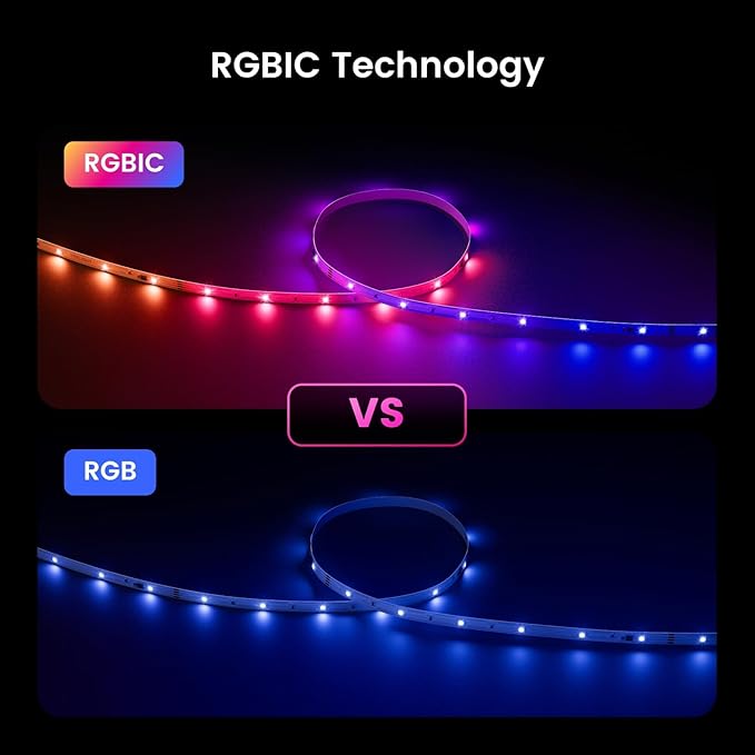 YEELIGHT LED Strip Lights, 66FT Smart Light Strips with 360 LEDs & Music Sync, RGB Color Changing Light with Bluetooth Connected and APP Control, Lights for Bedroom, Home Room Decor, Party, 2x33FT