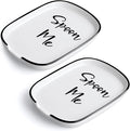 Ceramic Spoon Rest for Stove Top, Large Spoon Holder for Kitchen Counter, Coffee Spoon Rest, Heat-Resistant Cooking Utensil Rest, Modern Kitchen Decor, Set of 2