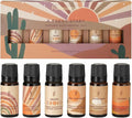 Folkulture Fresh Essential Oils Set for Diffuser | Aromatherapy Oils Set for Meditation, Relaxation, Reset & Mindful Living | 6 Scents – Lavender, Palo Santo, Ocean Salt, Sandalwood & More