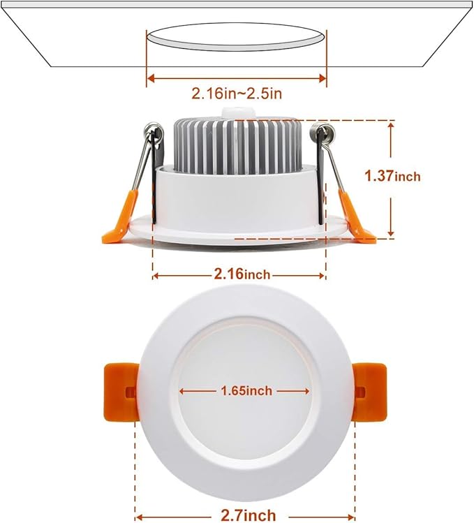 YGS-Tech Smart 2 Inch LED Recessed Lighting RGB WiFi Downlight, 5W Compatible with Alexa and Google Home, Dimmable RGB & CCT 2700-6500K Color Changing, 120V Ceiling Light with LED Driver (4 Pack)