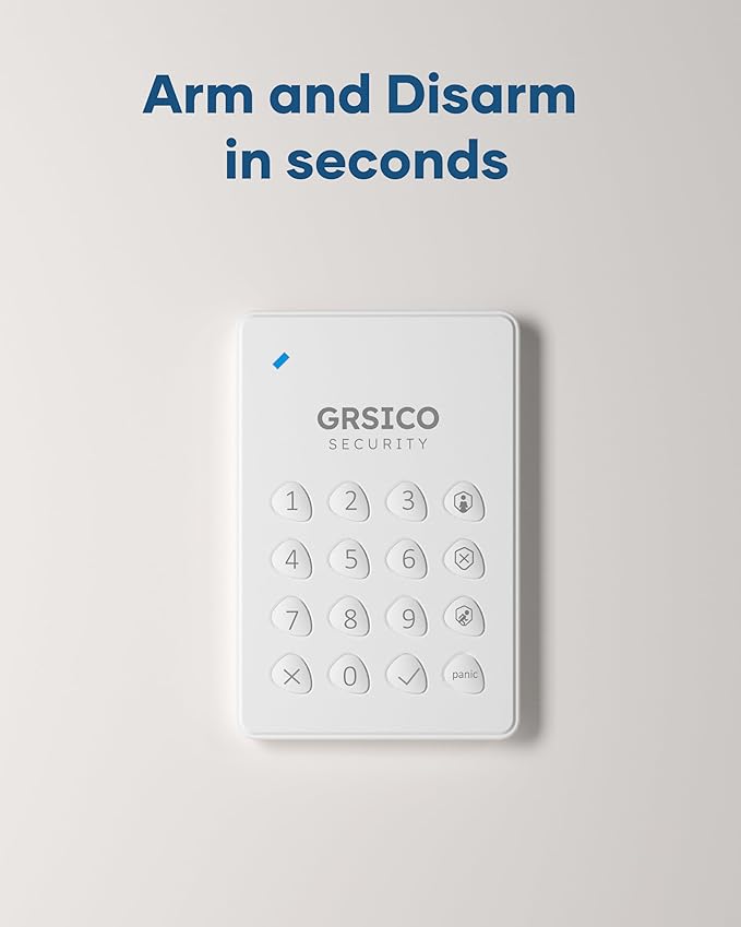 9-Piece Home Security System, WiFi Wireless Alarm System, 120dB Siren Alert, DIY Smart Security System for House and Apartment, Smart Life App Control, No Monthly Fee, 2.4GHz WiFi