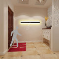 Motion Sensor Wall Light Black Metal IP65 Waterproof Wall Sconces Bedside Decoration Background Linear Lighting Wall Lamp Warm White Long Strip for Corridor Patio Courtya,40cm