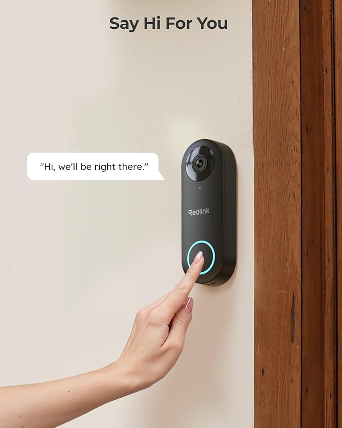 REOLINK Video Doorbell PoE Camera – 2K IP Security Camera Outdoor with Chime V2, 4:3 Aspect Ratio, 180 Degree Diagonal, 2-Way Talk, Plug & Play, Secured Local Storage, No Monthly Fee