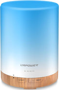 URPOWER 300ml Essential Oil Diffuser Ultrasonic Air Humidifier AUTO Shut Off Aromatherapy Scent Diffuser Night Light 7 Color Changing LED Lights and 4 Timer Settings for Home Office Yoga