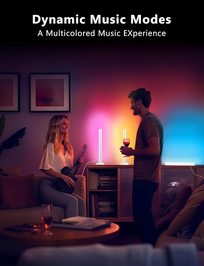 DAYBETTER LED Light Bars, BGRICWW LED Gaming Lights with Scene and Music Modes, Smart Light Bar with Multiple Placement Options, Smart Controller, Mood Lighting, PC Gaming Light Bar for Room Decor