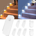 ROOKIELEDS Smart Sync Motion Sensor Night Light, Rechargeable Stair Lights with Multi-Light Linkage, Portable Nightlight for Stairs, Hallways, Garages, Bedrooms (6 Pack)