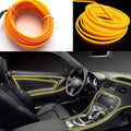 ABALDI El Wire Car Interior Neon Light, Ambient Lighting Kits for Car Decoration(5m/16ft, Yellow)