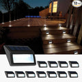 Solar Fence Lights, Waterproof Solar Outdoor Lights for Stairs Decks Steps Fences Patio Yard, LED Wall Sconce (Cool White/12 Pack)