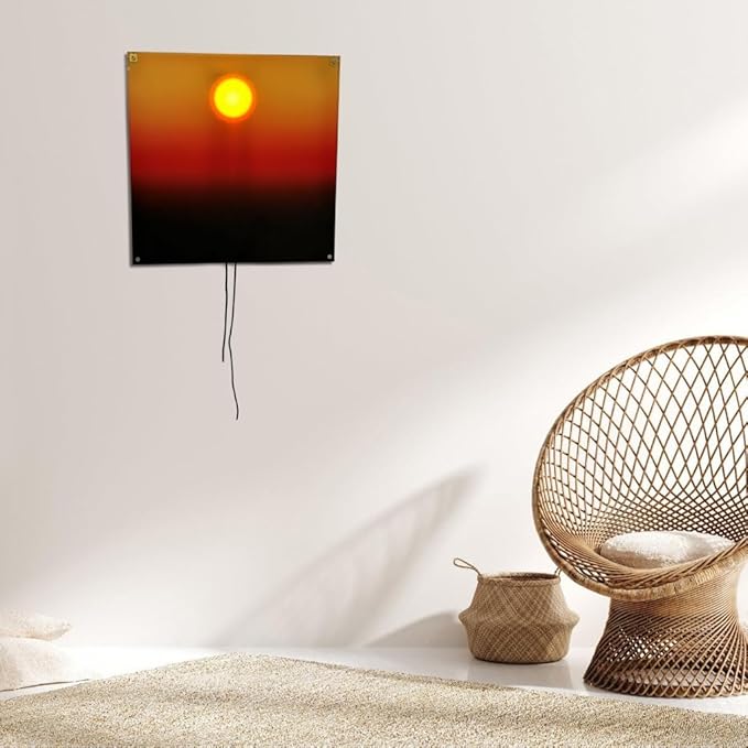 Mindfulness Wall Art Light Operated by Cord Adjusts Height for Relaxation Zones