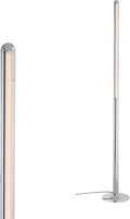 Eyely EYL7011A Liam 68" Integrated LED Metal Floor Lamp for Reading Room, Living Room, Office, Bedroom, Minimalistic, Modern, Contemporary, Chrome