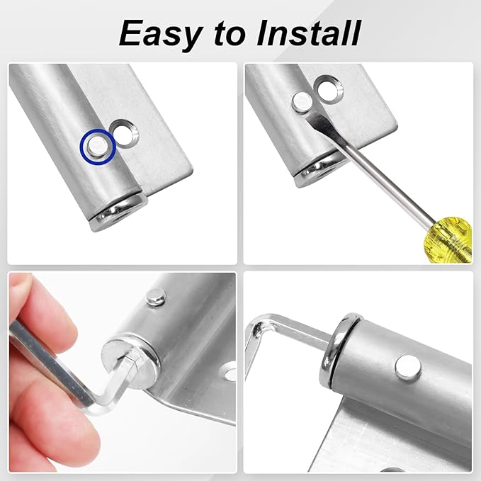 Automatic Door Closer Black Spring Door Closers for Home, Stainless Steel Auto Doors Closer Self Closing Safety Screen Closers