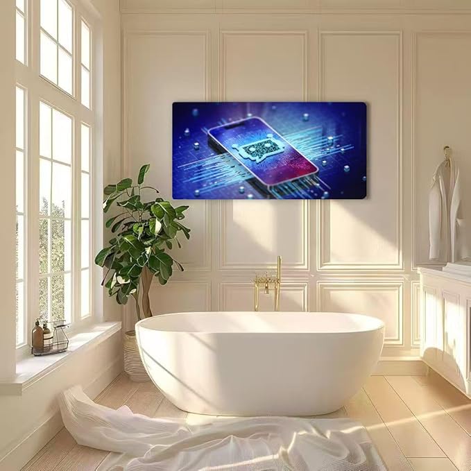 Wibinuki Wall Art Wall Decor Wall Paintings AI Chbot - for Living Room Bedroom Bathroom Home Decor Can Be Hung Directly 20"x 40"