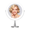 Lighted Makeup Mirror,9" 3000 mAh Rechargeable Double Sided Magnifying Vanity Mirror with 3 Colors