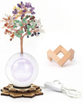 Crystal Tree of Life Gemstone Tree Decor, 7 Chakra Healing Tree with Multicolor Night Light for Meditation, Positive Energy, Home Decor, Office, Desk Decor, Spiritual Gift for Women Men